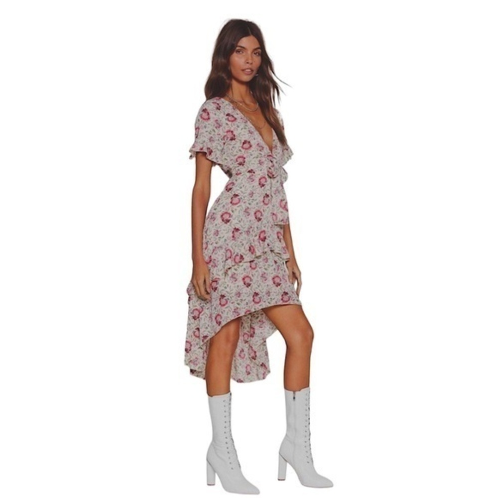NASTY GAL HIGH LOW FLORAL DRESS
